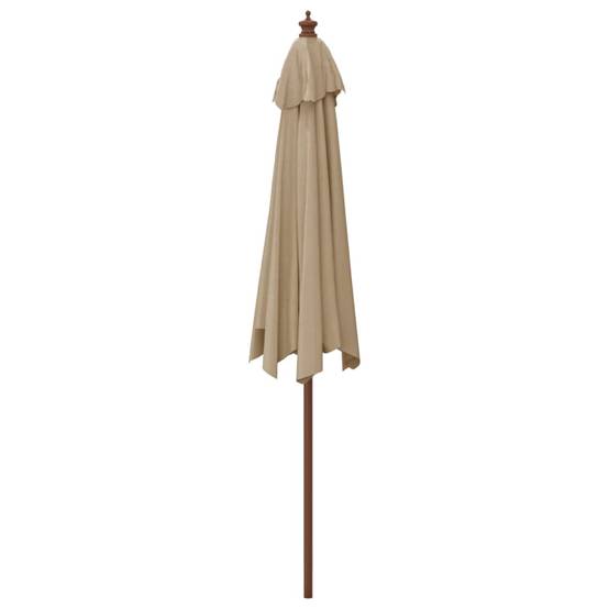 Parasol de jardin bois dur taupe 299 x 240 cm - PANGIVO - Image 5