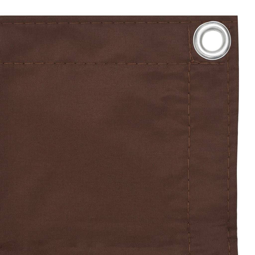 Helloshop26 - Écran de balcon brise pare vue protection confidentialité 75 x 400 cm tissu oxford marron - Imagen 3