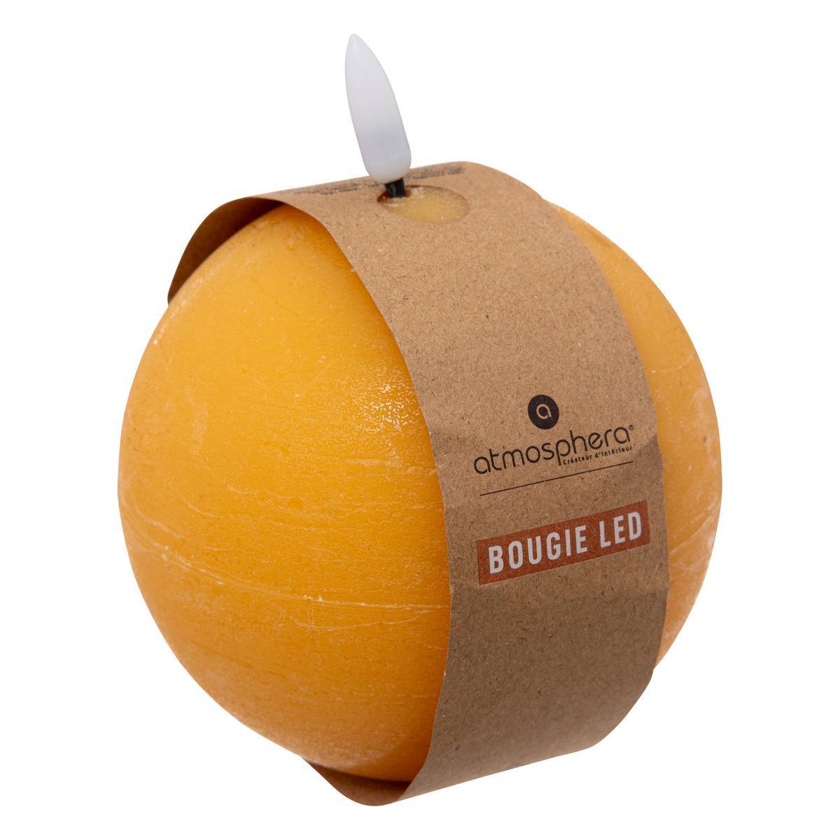 Atmosphera - Bougie boule LED Molia D.10cm jaune - Atmosphera Créateur d'intérieur - Image 2