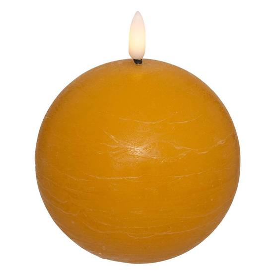 Atmosphera - Bougie boule LED Molia D.10cm jaune - Atmosphera Créateur d'intérieur - Image 3