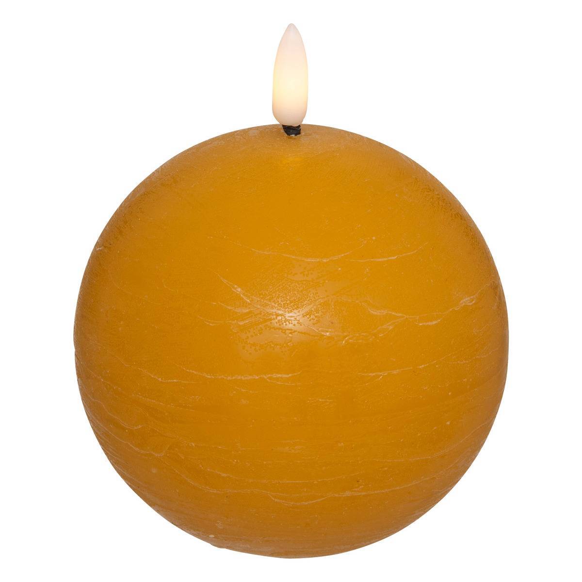 Atmosphera - Bougie boule LED Molia D.10cm jaune - Atmosphera Créateur d'intérieur - Image 3