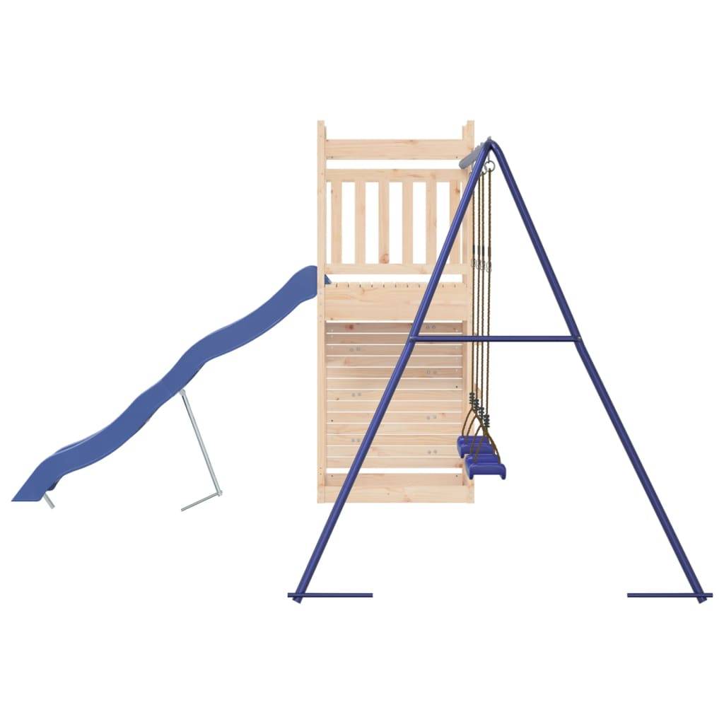 Helloshop26 - Aire de jeux d'extérieur balançoires toboggan portiques robuste jeux jardin 316 x 349 x 207 cm bois de pin massif - Imagen 5