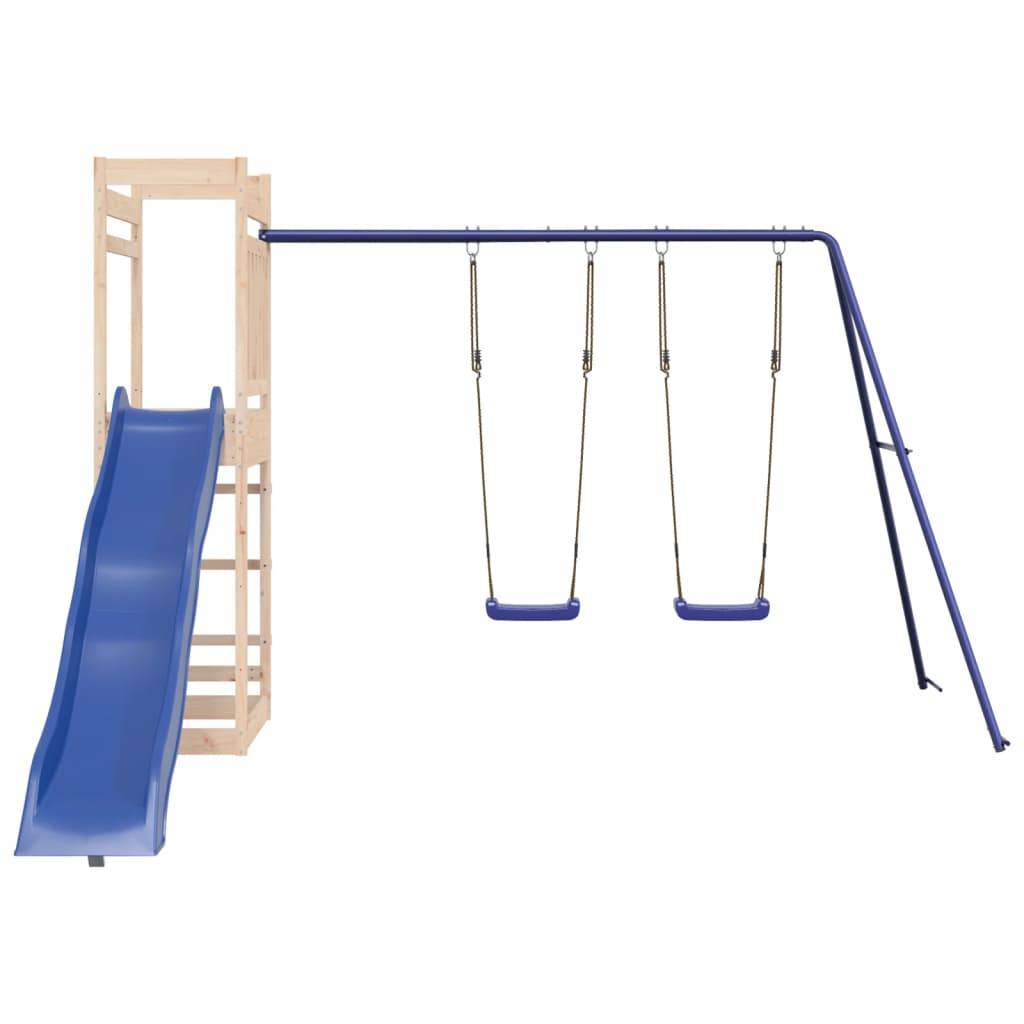Helloshop26 - Aire de jeux d'extérieur balançoires toboggan portiques robuste jeux jardin 316 x 349 x 207 cm bois de pin massif - Imagen 2