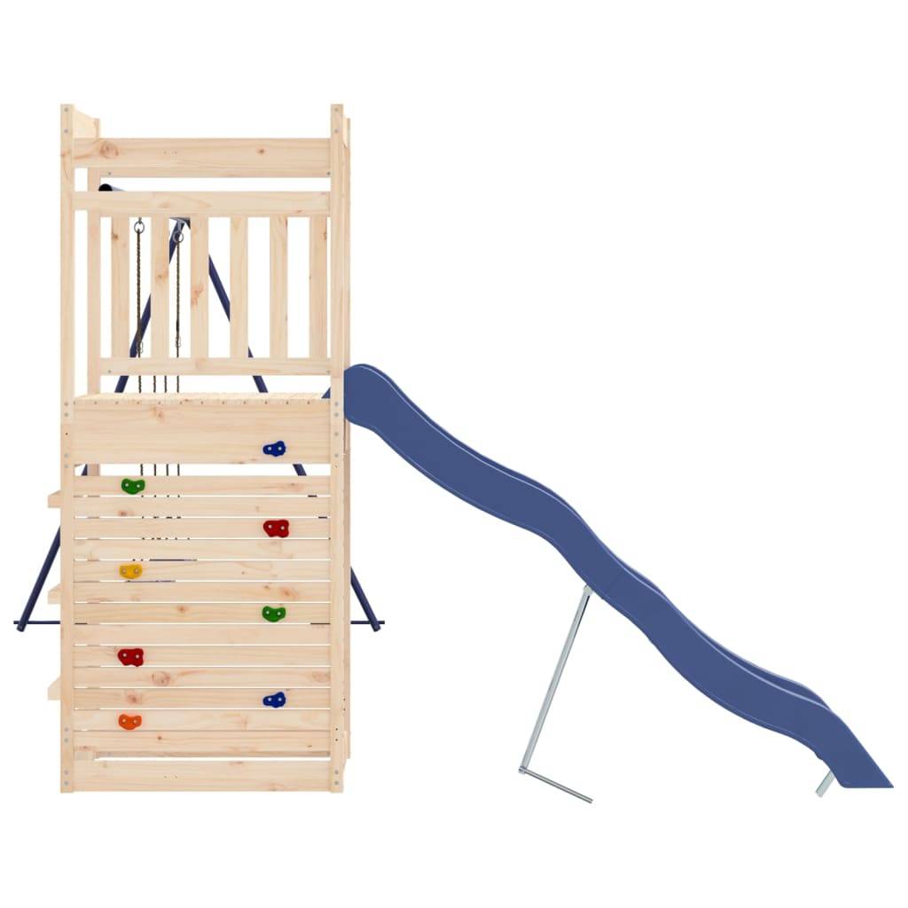 Helloshop26 - Aire de jeux d'extérieur balançoires toboggan portiques robuste jeux jardin 316 x 349 x 207 cm bois de pin massif - Imagen 4