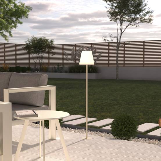 Lampadaire d'extérieur led "Zack" blanc H108cm ATMOSPHERA CREATEUR D'INTERIEUR - Image 1
