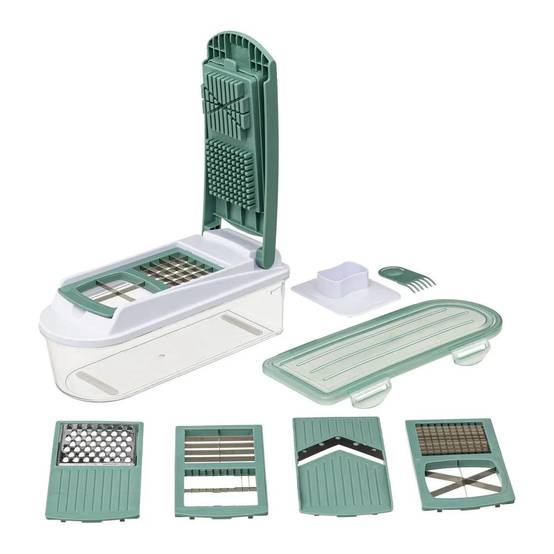 Mandoline Multi-Découpe 10 Pièces "Kit" 31cm Vert - Image 1