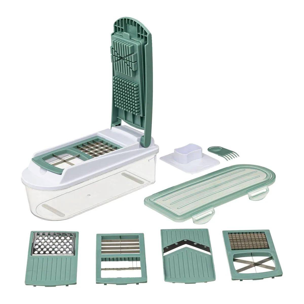 Mandoline Multi-Découpe 10 Pièces "Kit" 31cm Vert - Image 1
