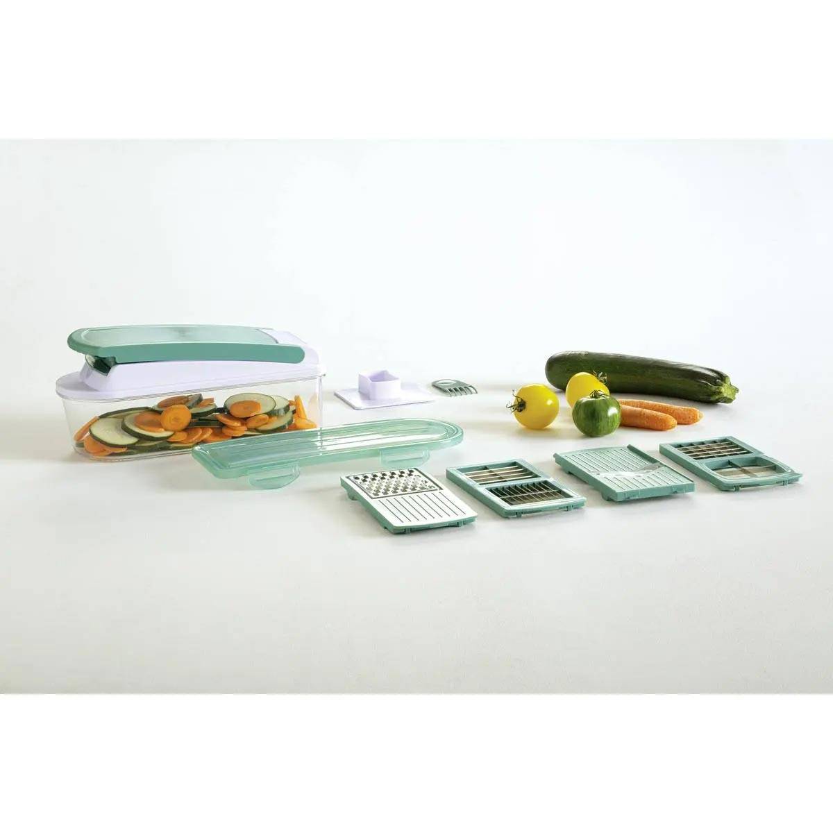 Mandoline Multi-Découpe 10 Pièces "Kit" 31cm Vert - Image 9