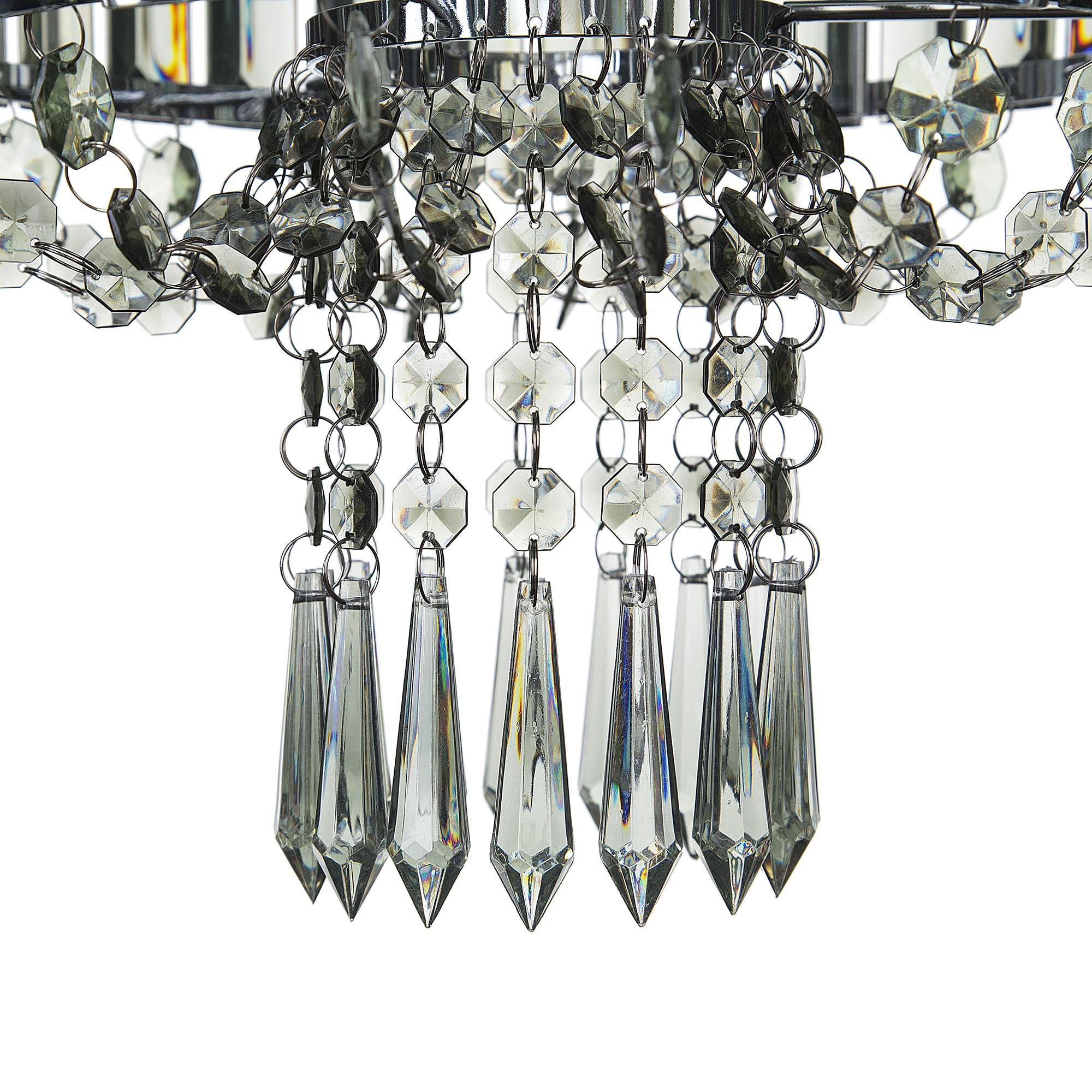 Beliani - Lampe suspension Métal Gris clair ADORN - 24x24x83- Beliani - Image 5