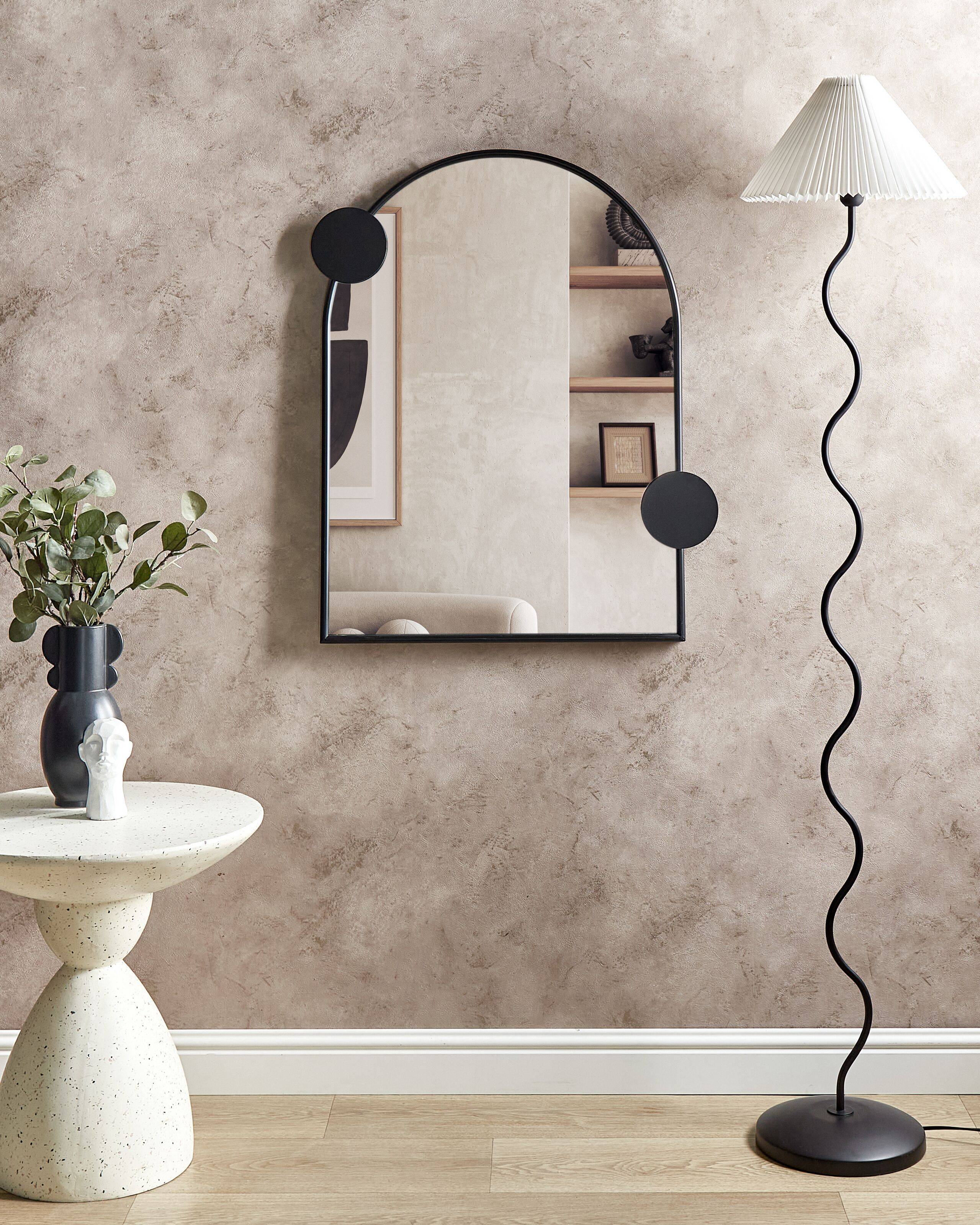 Beliani - Miroir Métal Noir AULON - 69x3x80- Beliani