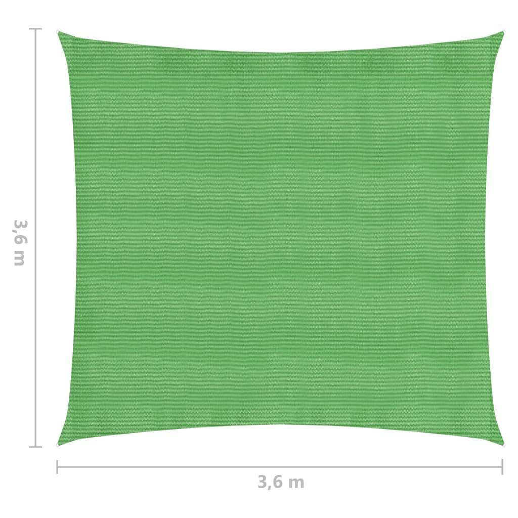 Helloshop26 - Voile toile d'ombrage parasol 160 g/m² PEHD 3,6 x 3,6 m vert clair - Imagen 6