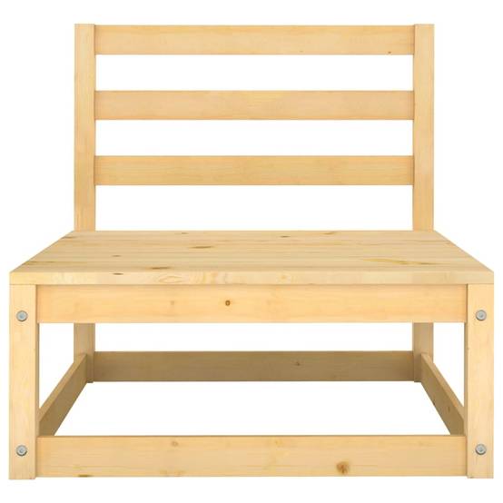 Helloshop26 - Salon de jardin meuble d'extérieur ensemble de mobilier 9 pièces avec coussins bois de pin massif - Imagen 5