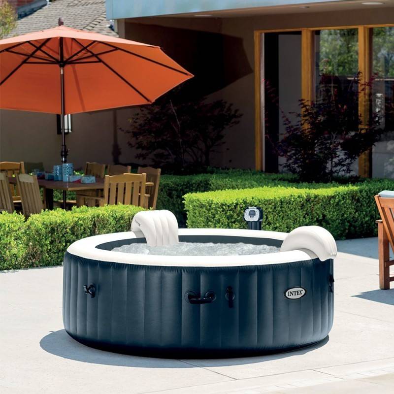 Spa gonflable 6 places bulles et leds Blue navy Intex - Imagen 1