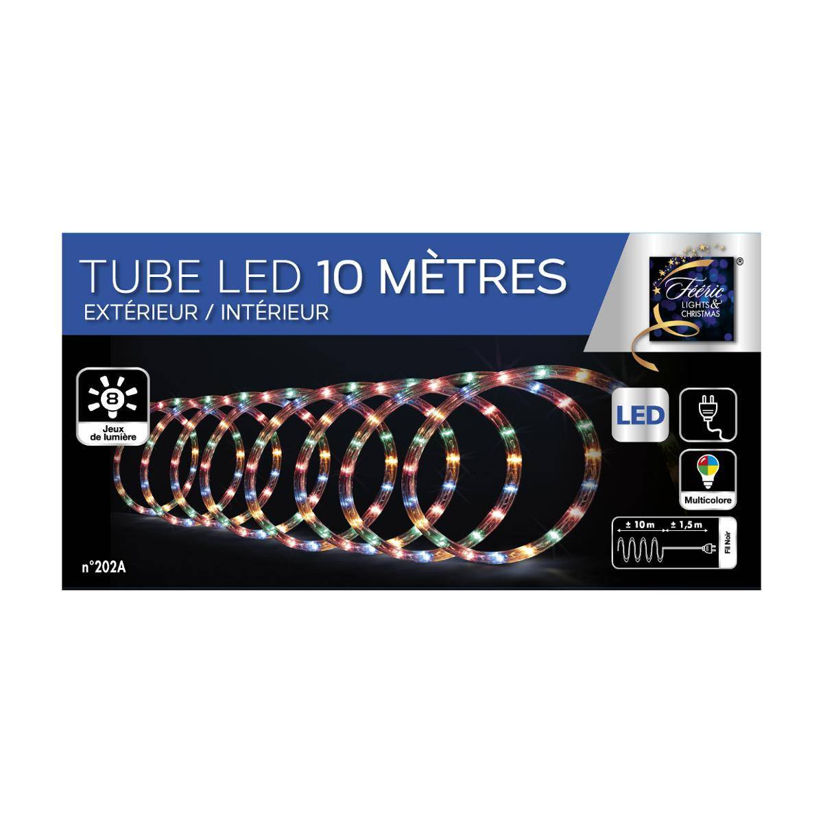 Fééric Lights & Christmas - Tube lumineux 10m 180 LED extérieur multicolore FEERIC LIGHTS & CHRISTMAS - Imagen 2