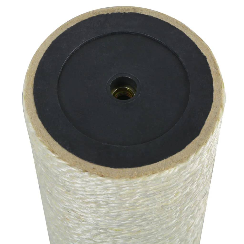 Poteau à griffer sisal beige 8 x 8 x 50 cm - PANGIVO - Image 2