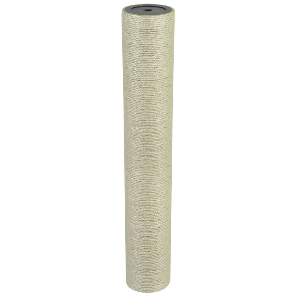 Poteau à griffer sisal beige 8 x 8 x 50 cm - PANGIVO - Image 1