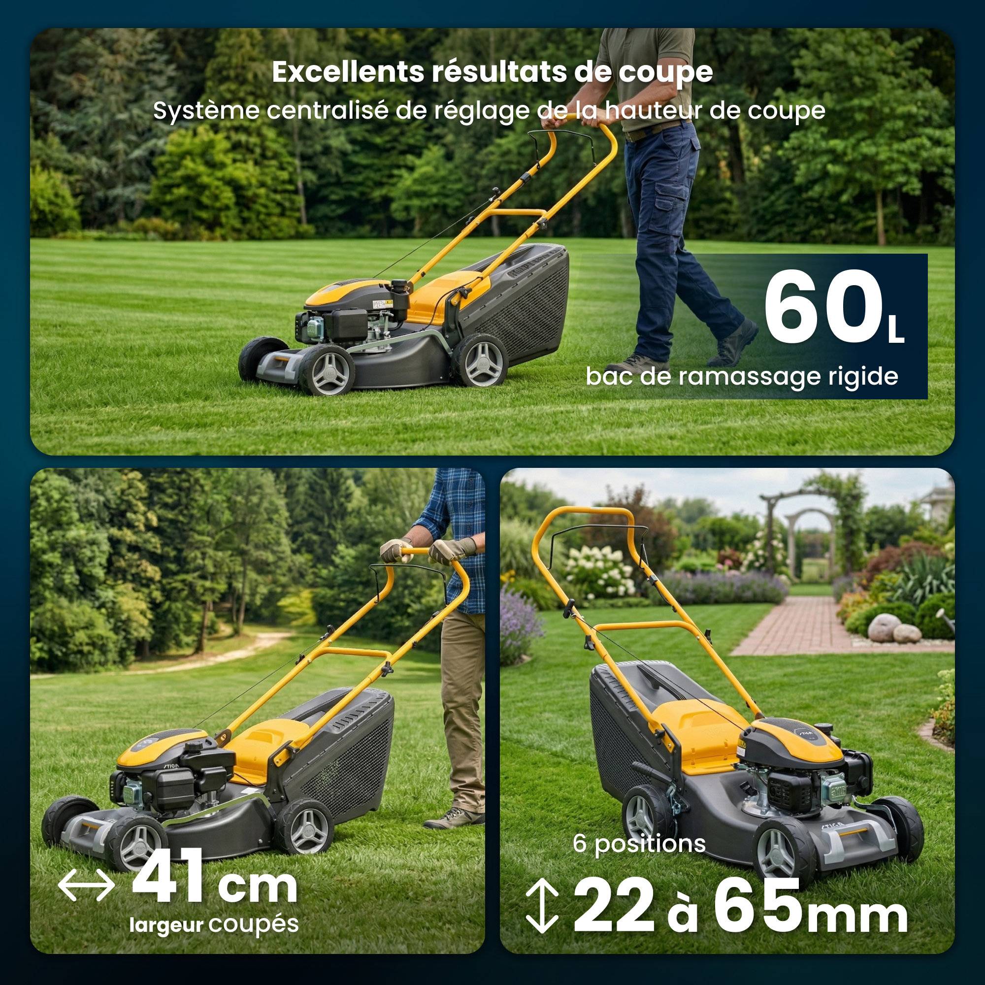 Stiga - Tondeuse Collector 43, 123cc, largeur 41 cm, bac 60 l - STIGA - Image 4