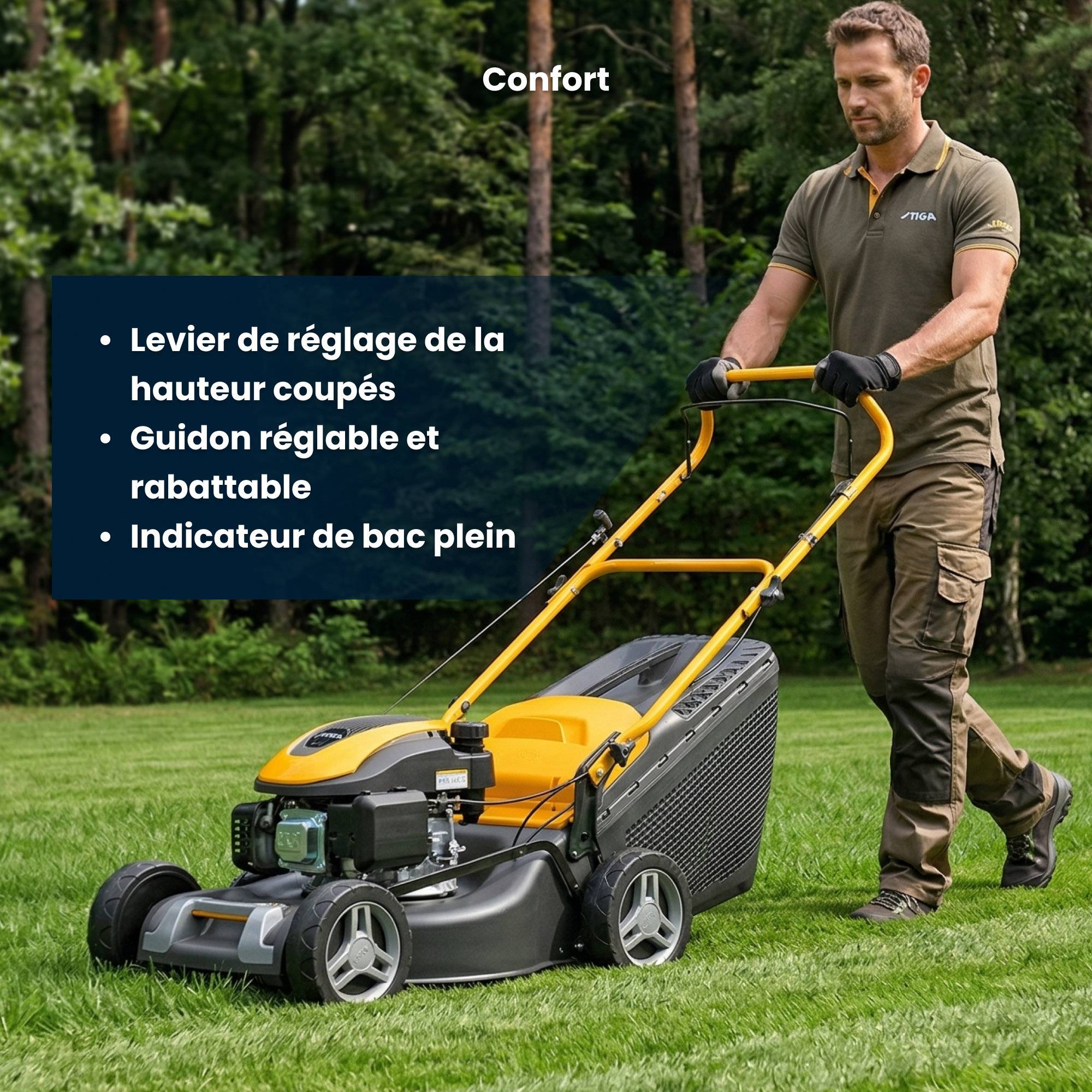 Stiga - Tondeuse Collector 43, 123cc, largeur 41 cm, bac 60 l - STIGA - Image 6