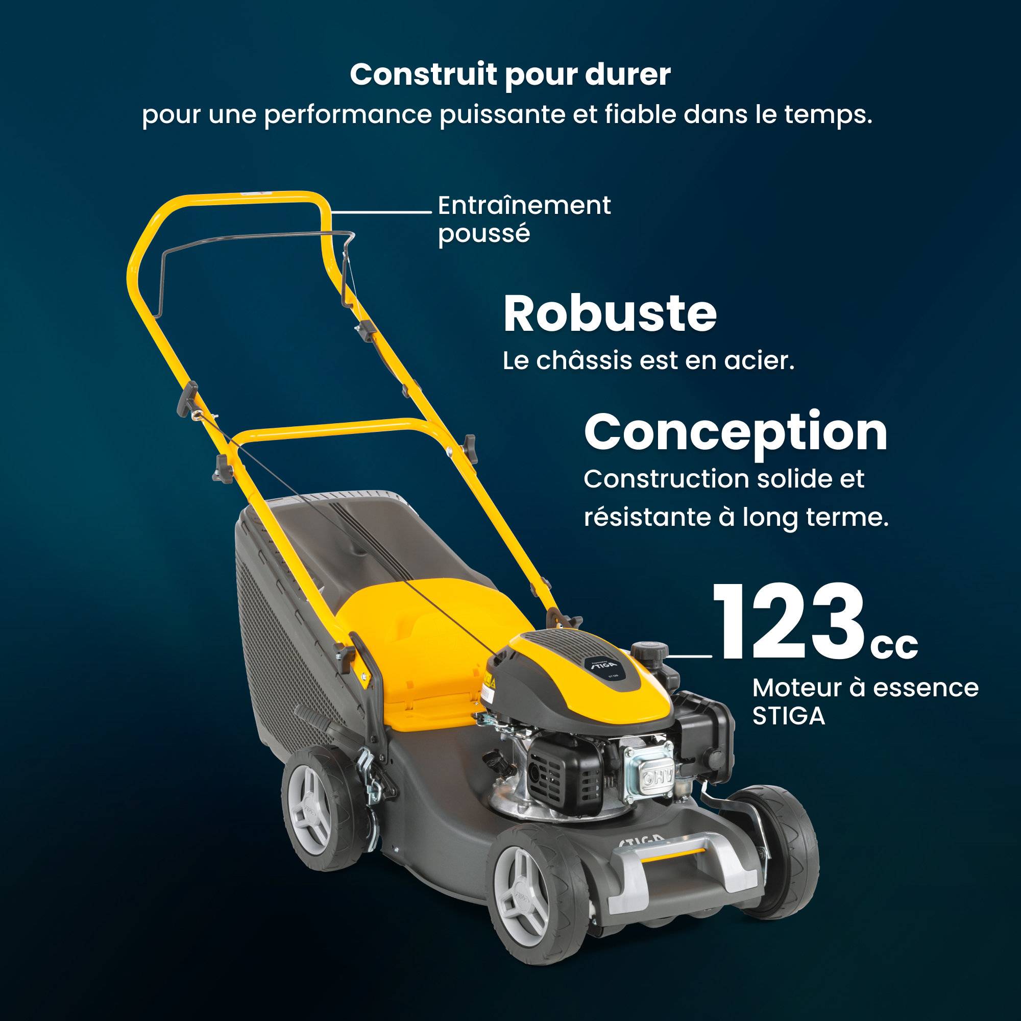 Stiga - Tondeuse Collector 43, 123cc, largeur 41 cm, bac 60 l - STIGA - Image 2