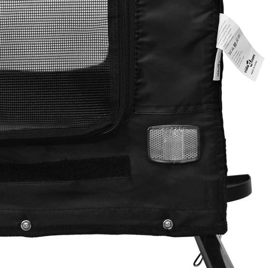 Remorque de vélo pour animaux tissu oxford et fer noir 124 x 65 x 66 cm - PANGIVO - Image 9
