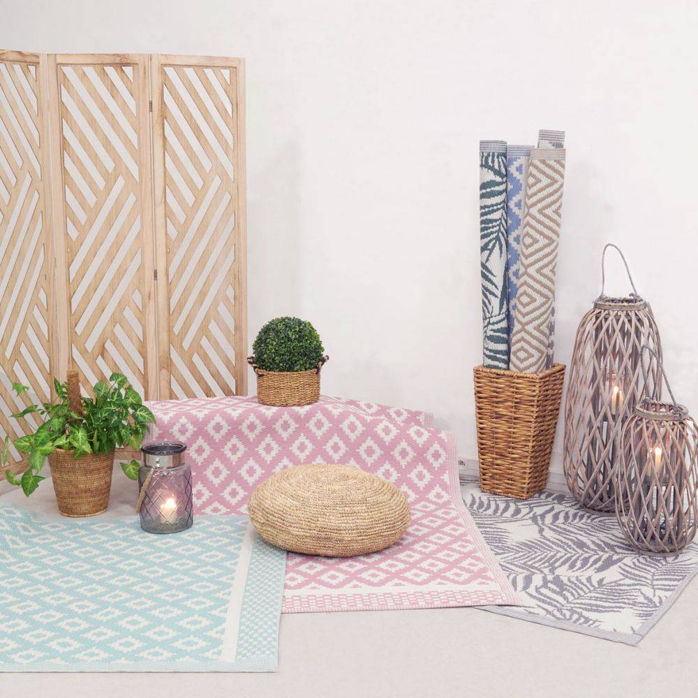 Aubry Gaspard - Tapis d'extérieur en polypropylène 120 x 180 cm Diamant - Kaki - Imagen 4