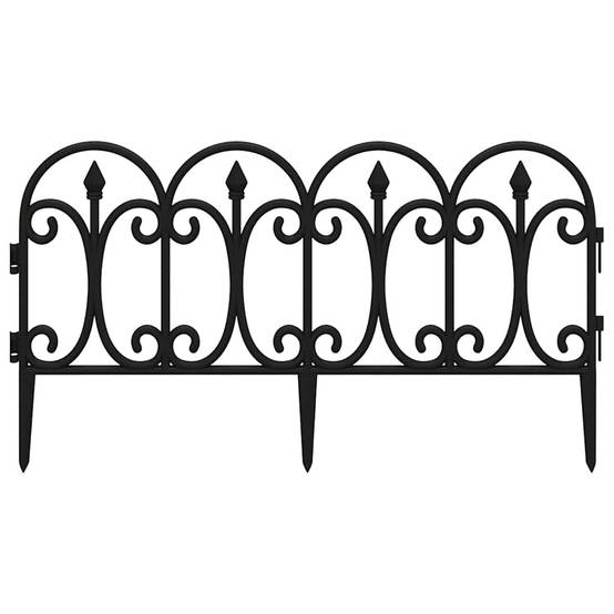 Clôture pelouse plastique PP bordures allées séparation buissons 10m noir - ComfortXL Outdoor Living - Image 4