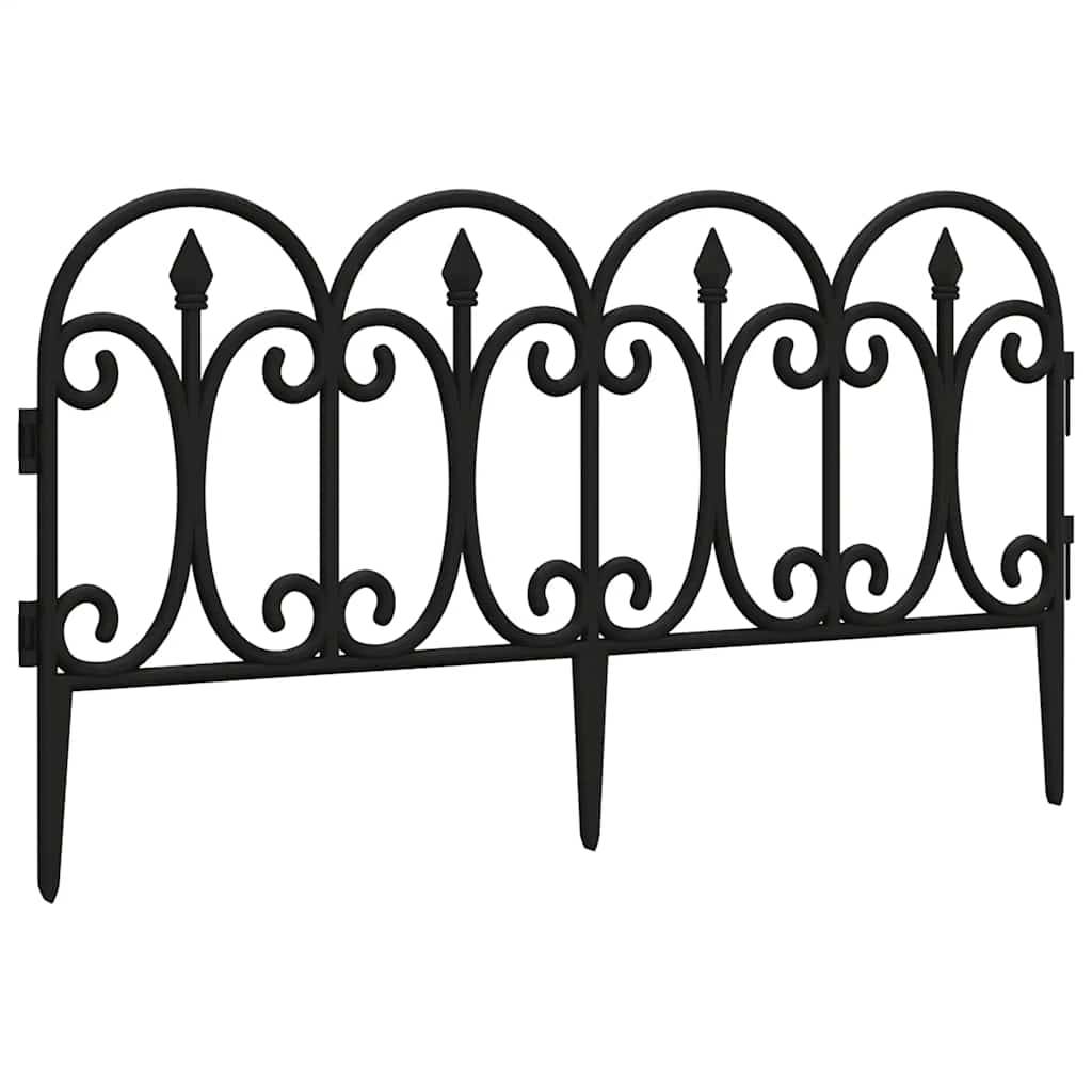 Clôture pelouse plastique PP bordures allées séparation buissons 10m noir - ComfortXL Outdoor Living - Image 3