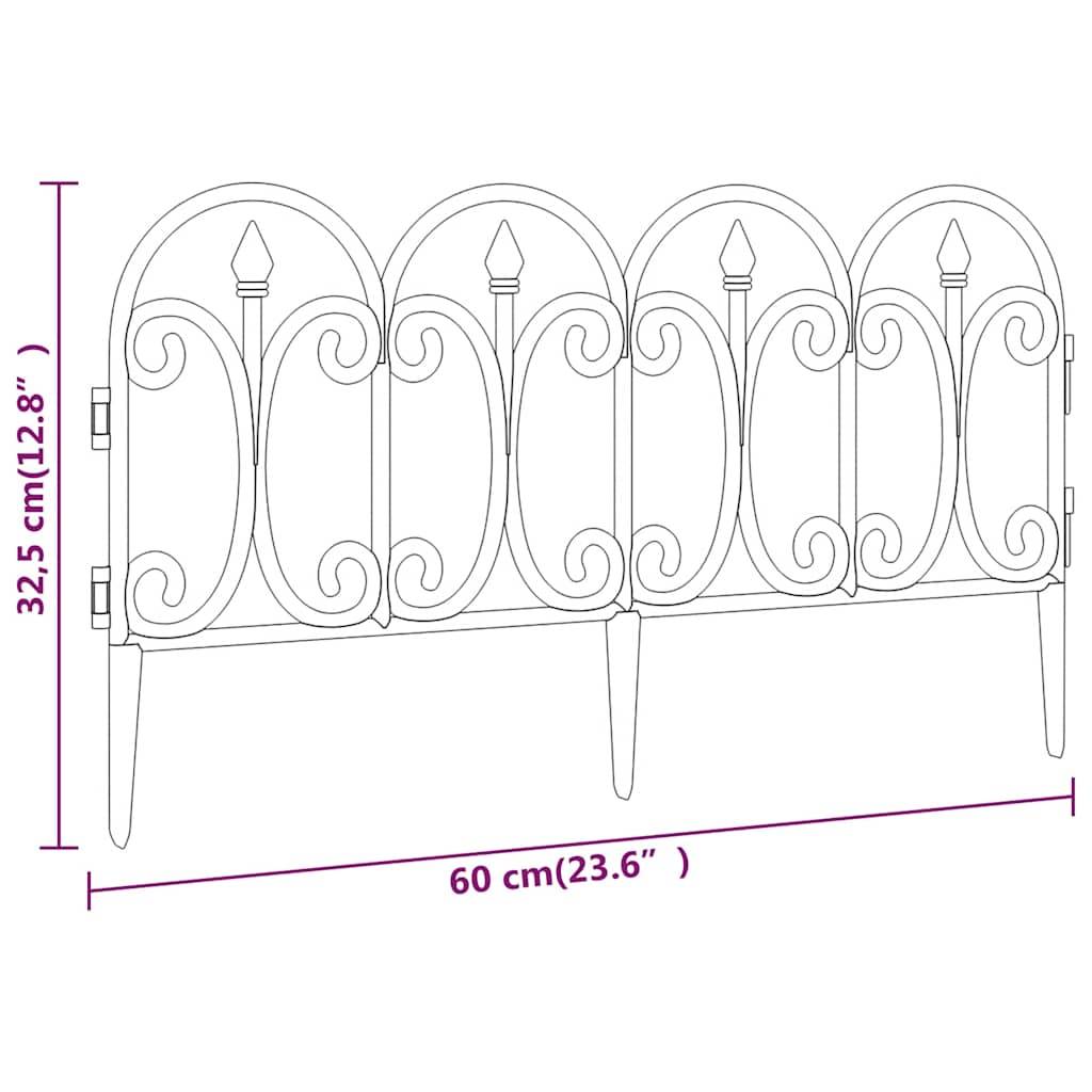 Clôture pelouse plastique PP bordures allées séparation buissons 10m noir - ComfortXL Outdoor Living - Image 6