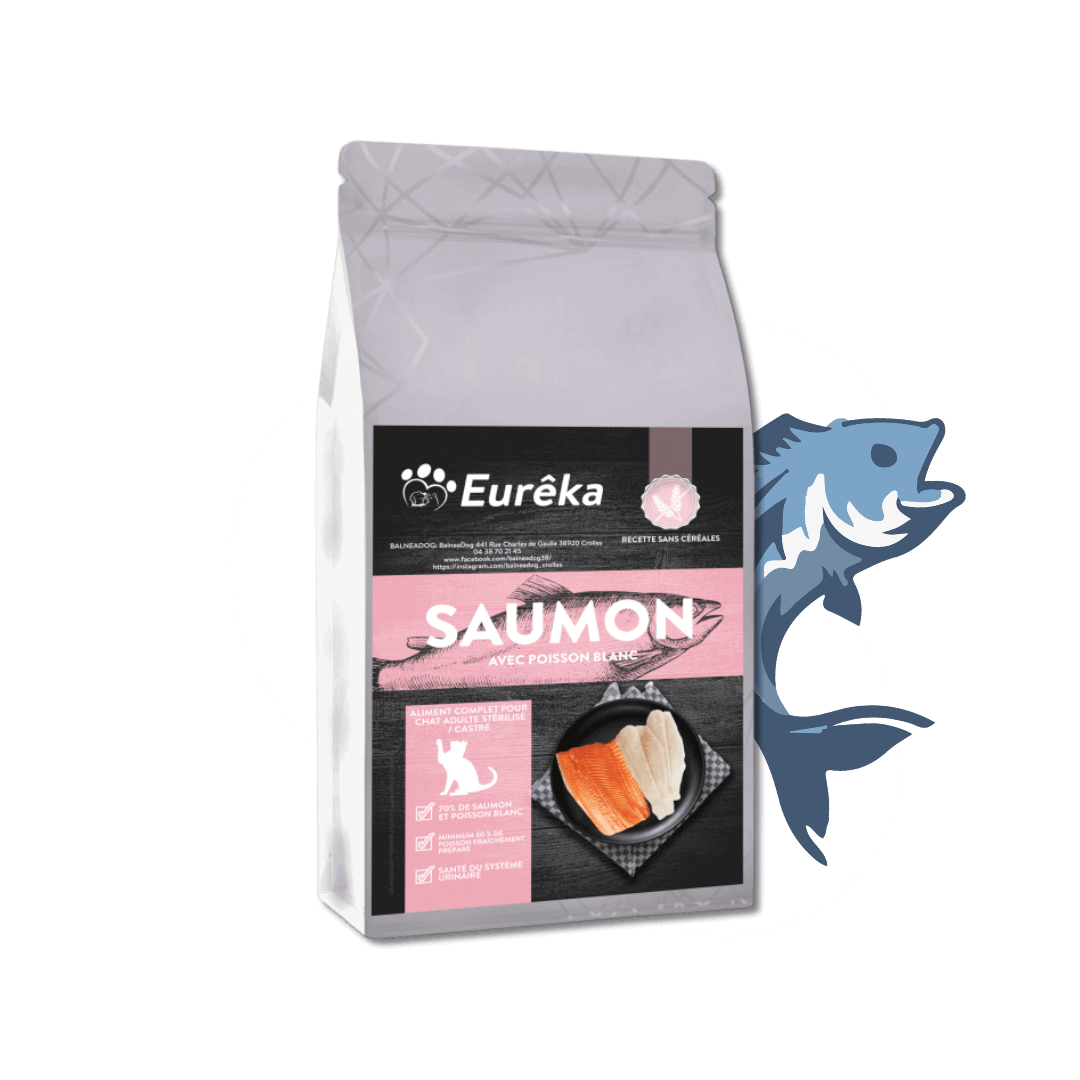 Croquettes chat adulte holistic sans céréales - Saumon avec poisson blanc - 5 Kg - Image 1
