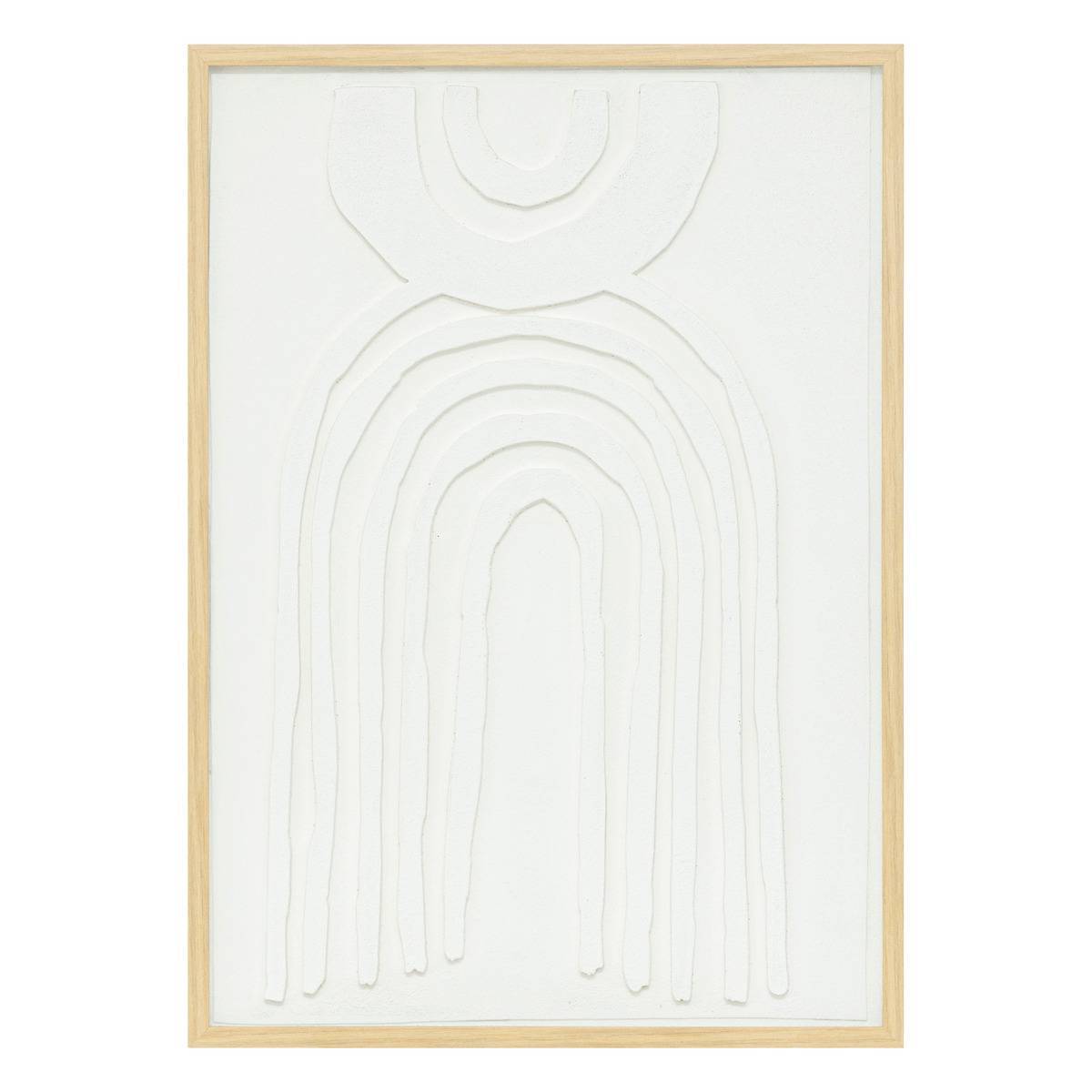 Atmosphera - Déco murale "Bobby" 50x70cm Blanc - Atmosphera Créateur d'intérieur - Imagen 2