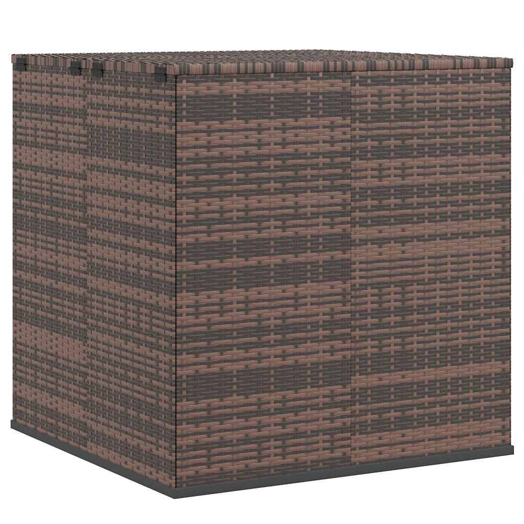 Grand Coffre à Coussins en Résine Tressée Marron Sac Étanche pour Terrasse 100x97.5x104 cm – ComfortXL Outdoor Living - Image 2