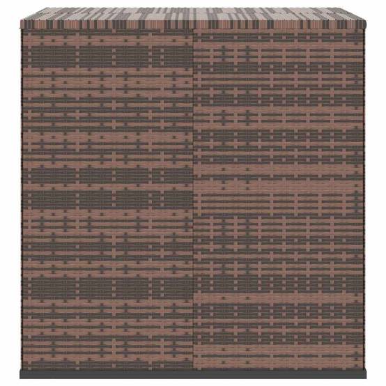 Grand Coffre à Coussins en Résine Tressée Marron Sac Étanche pour Terrasse 100x97.5x104 cm – ComfortXL Outdoor Living - Image 3