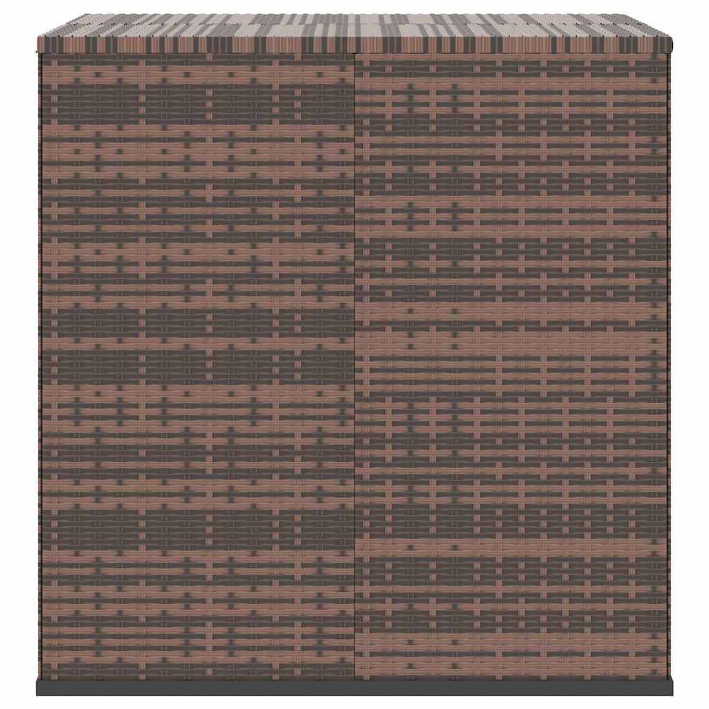 Grand Coffre à Coussins en Résine Tressée Marron Sac Étanche pour Terrasse 100x97.5x104 cm – ComfortXL Outdoor Living - Image 3