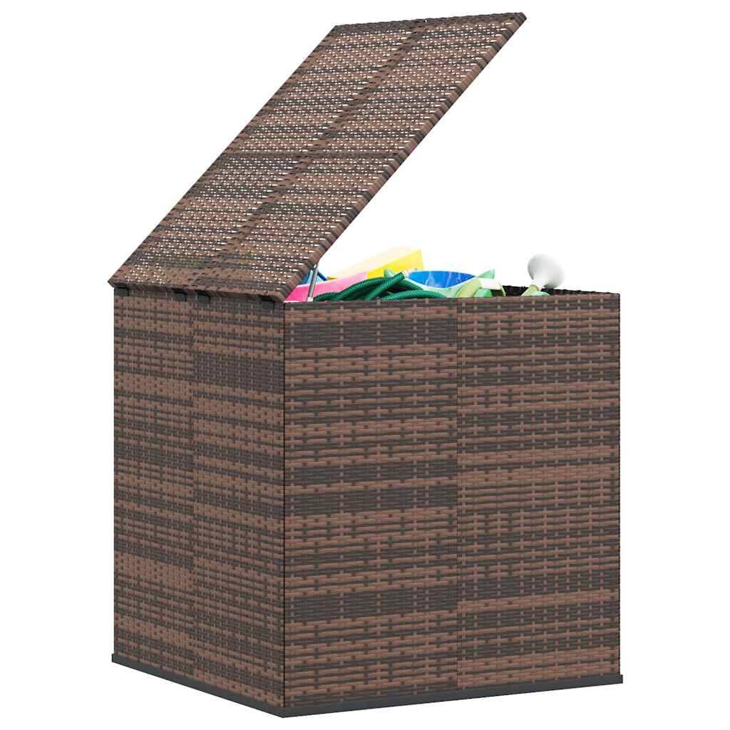 Grand Coffre à Coussins en Résine Tressée Marron Sac Étanche pour Terrasse 100x97.5x104 cm – ComfortXL Outdoor Living - Image 7
