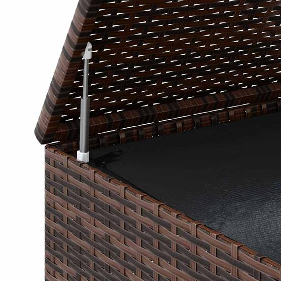 Grand Coffre à Coussins en Résine Tressée Marron Sac Étanche pour Terrasse 100x97.5x104 cm – ComfortXL Outdoor Living - Image 9