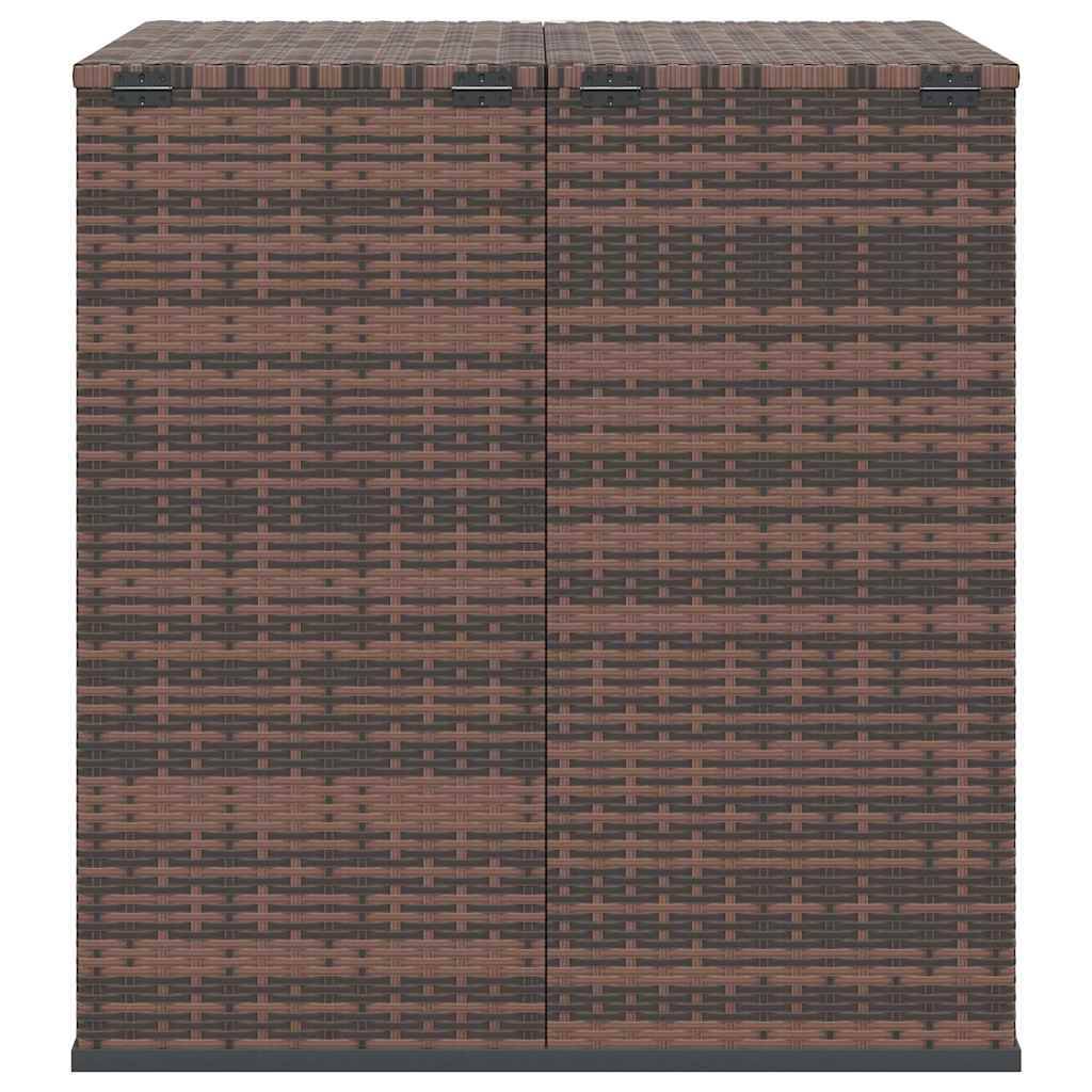 Grand Coffre à Coussins en Résine Tressée Marron Sac Étanche pour Terrasse 100x97.5x104 cm – ComfortXL Outdoor Living - Image 5