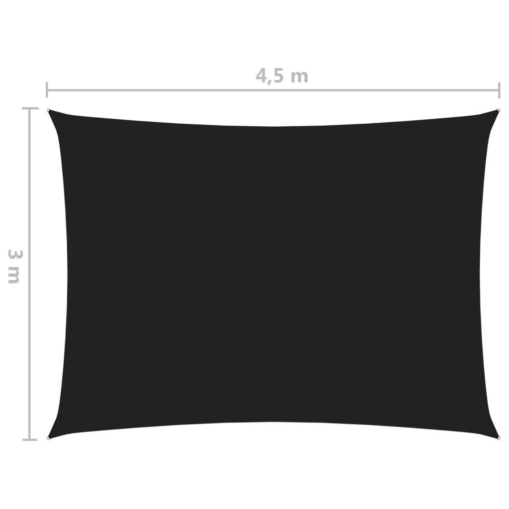 Helloshop26 - Voile toile d'ombrage parasol tissu oxford rectangulaire 3 x 4,5 m noir - Imagen 5