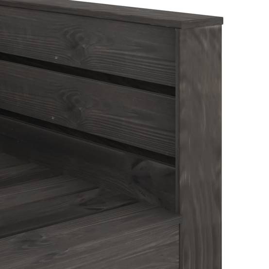 2 pcs Salon de jardin palette - Mobilier d'extérieur Bois de pin imprégné de gris - Image 6