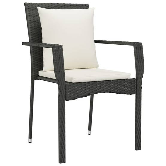 Salon de Jardin 8 Personnes Résine Tressée Table Bois d'Acacia Noir – ComfortXL Outdoor Living - Image 5
