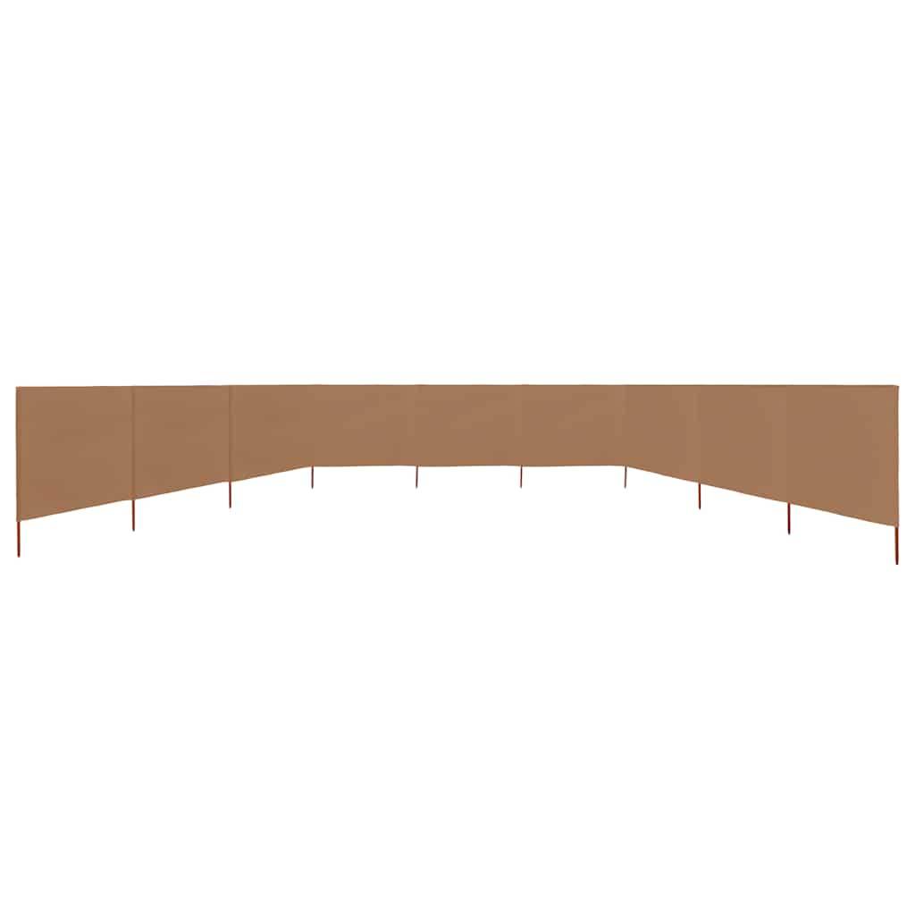 Paravent tissu et bois taupe 1200 x 120 cm - PANGIVO - Image 3
