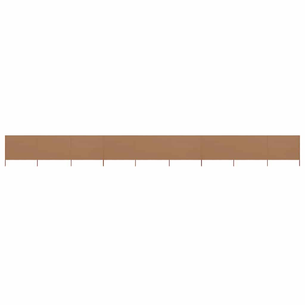 Paravent tissu et bois taupe 1200 x 120 cm - PANGIVO