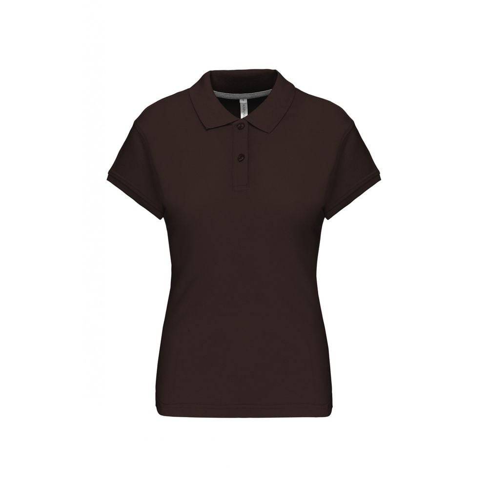 Polo de travail femme Kariban 100% coton Chocolat S - Image 1