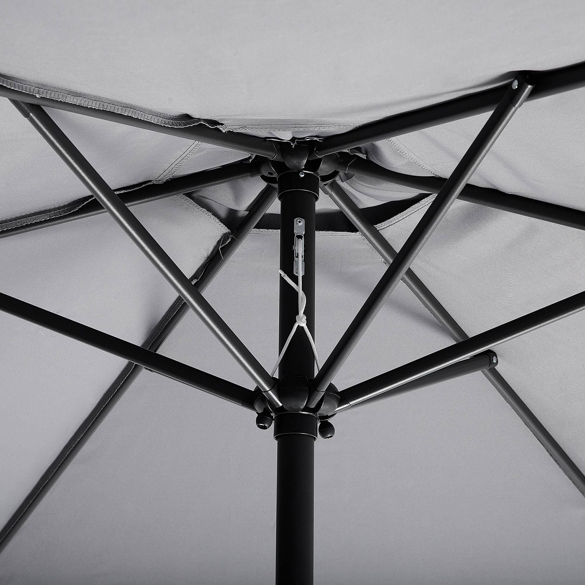 Beliani - Parasol droit Tissu Gris foncé VARESE - Beliani - Imagen 8