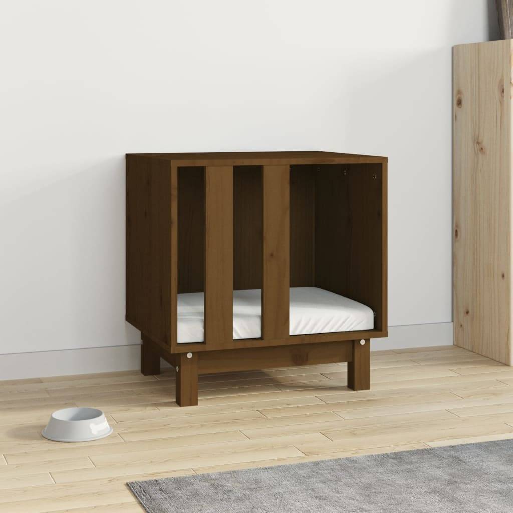 Vidaxl - Niche pour chien Marron miel 50x40x52 cm Bois de pin massif vidaXL 822474 - Imagen 4