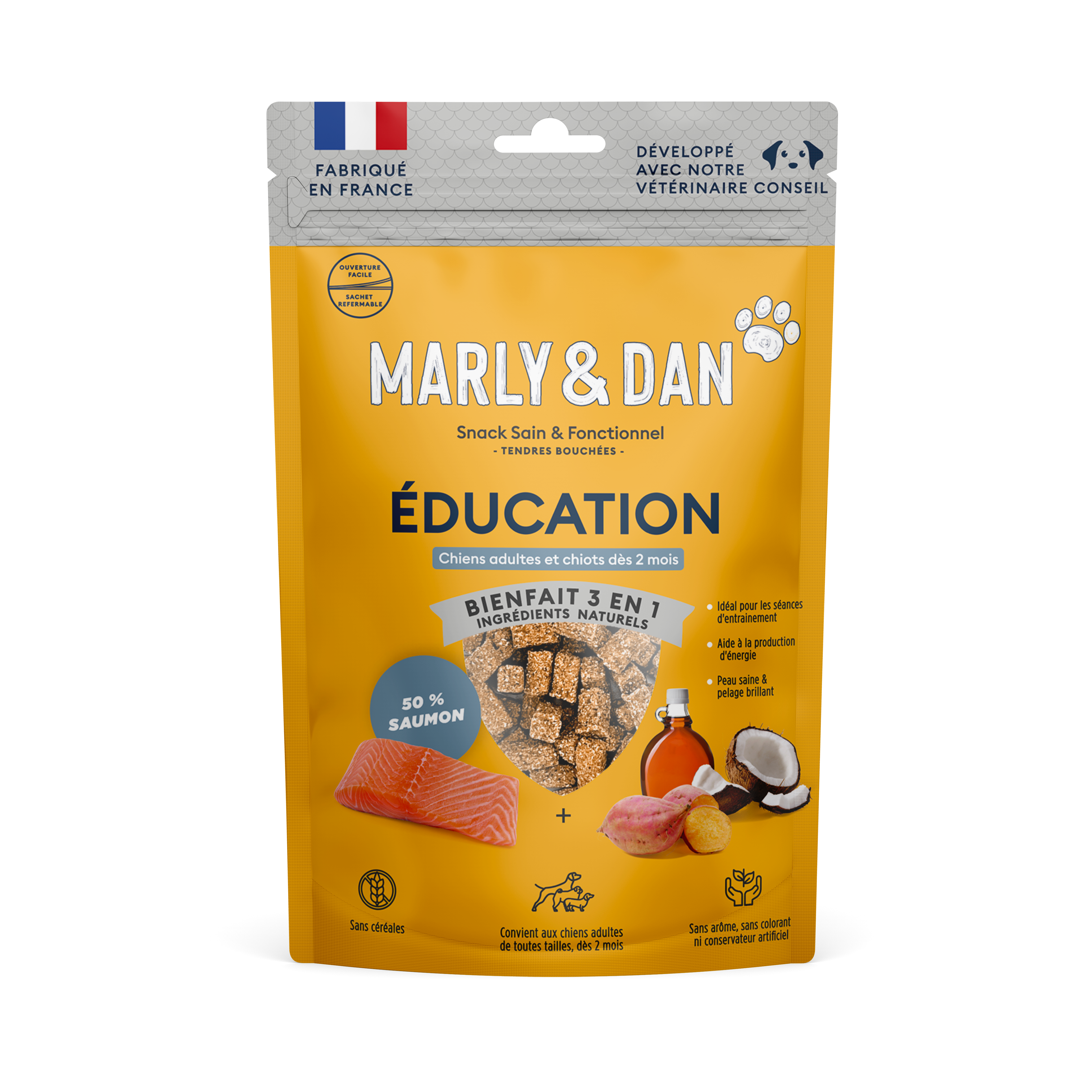 Marly & Dan - Friandises Sans Céréales "Education" pour Chien - Imagen 1