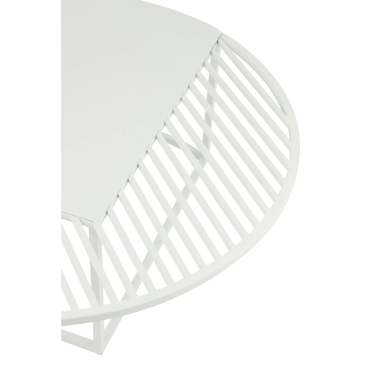 J-Line - Table Basse de Jardin en Métal "Celie" 90cm Blanc - Image 6