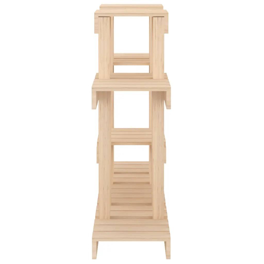 Support à plantes en bois massif avec étagères 104,5 x 25 x 77,5 cm décoratif style rustique en pin naturel - Image 3