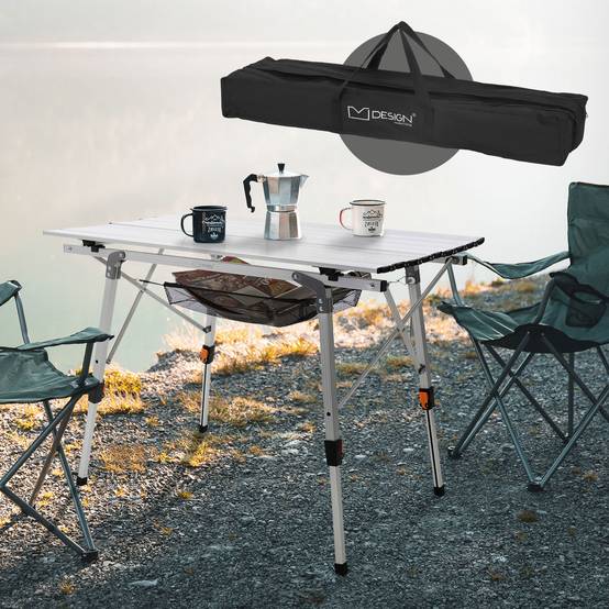Table de camping pliante réglable mauve Table de camping pliante réglable mauve