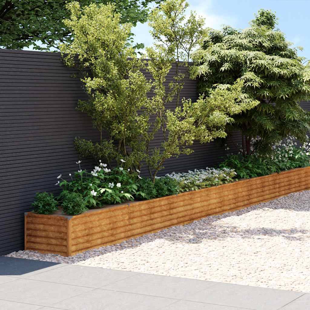 ComfortXL - Carré potager Acier Corten rouillé 1152x50x36cm format géant – ComfortXL Outdoor Living - Image 1