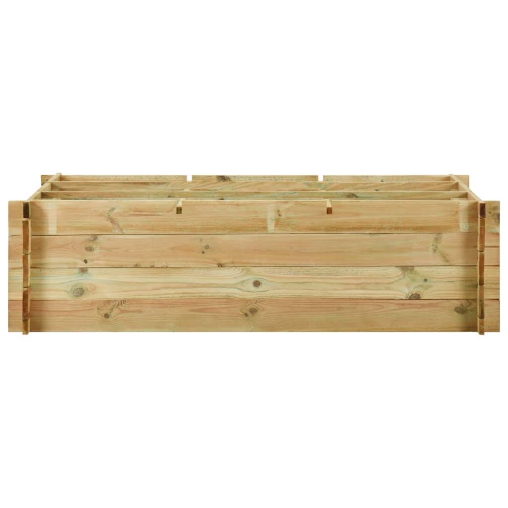 Helloshop26 - Jardinière lit surélevé plantes fleurs jardin 150 x 100 x 40 cm bois imprégné - Imagen 2